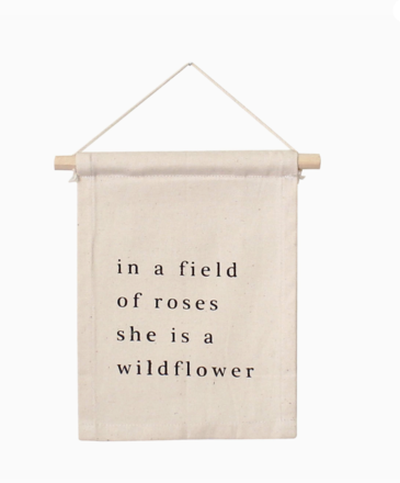 Ida Red Wildflower Hang Sign