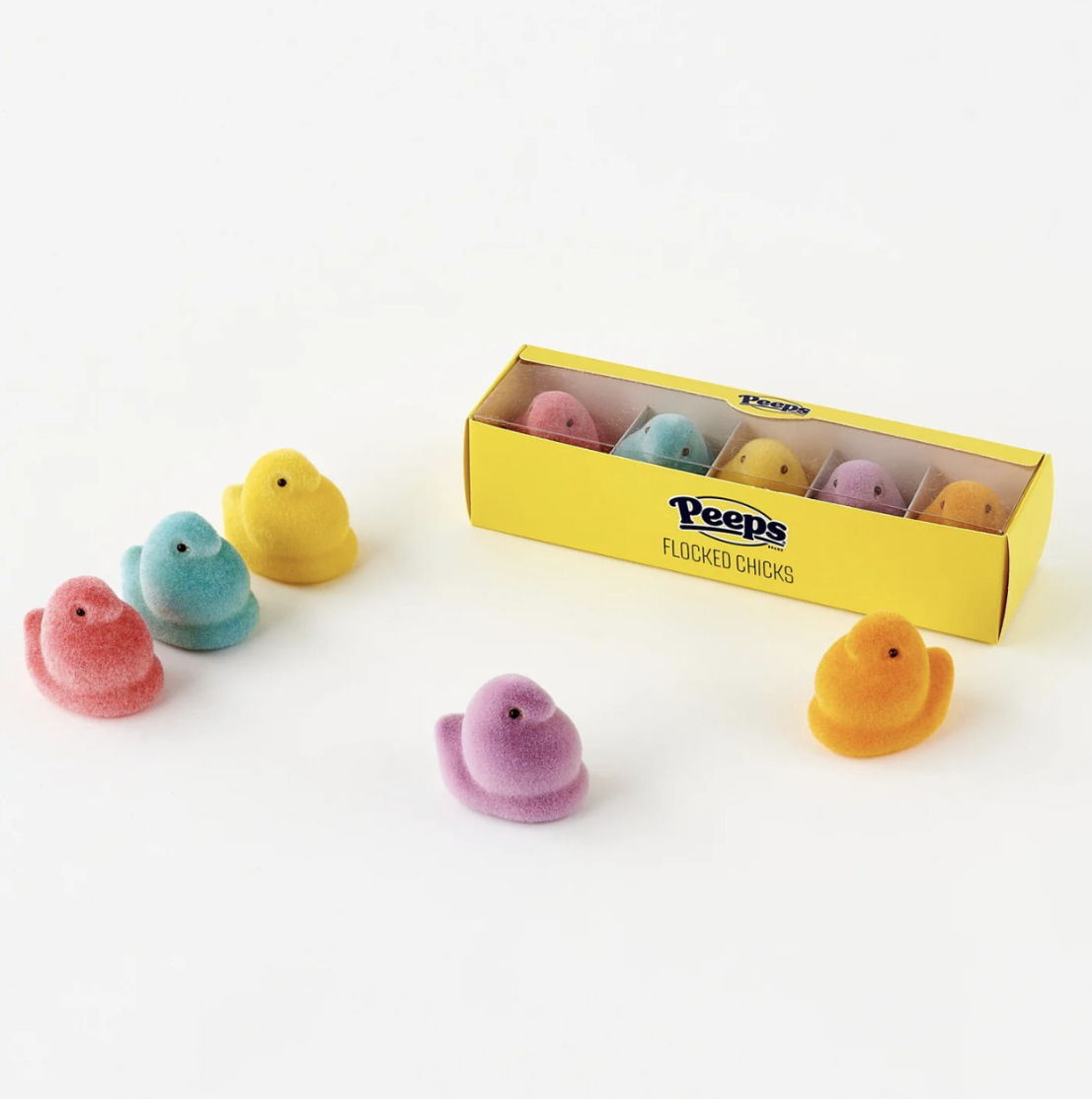 One Hundred 80 Degrees Multicolor Small Boxed Flocked Peeps