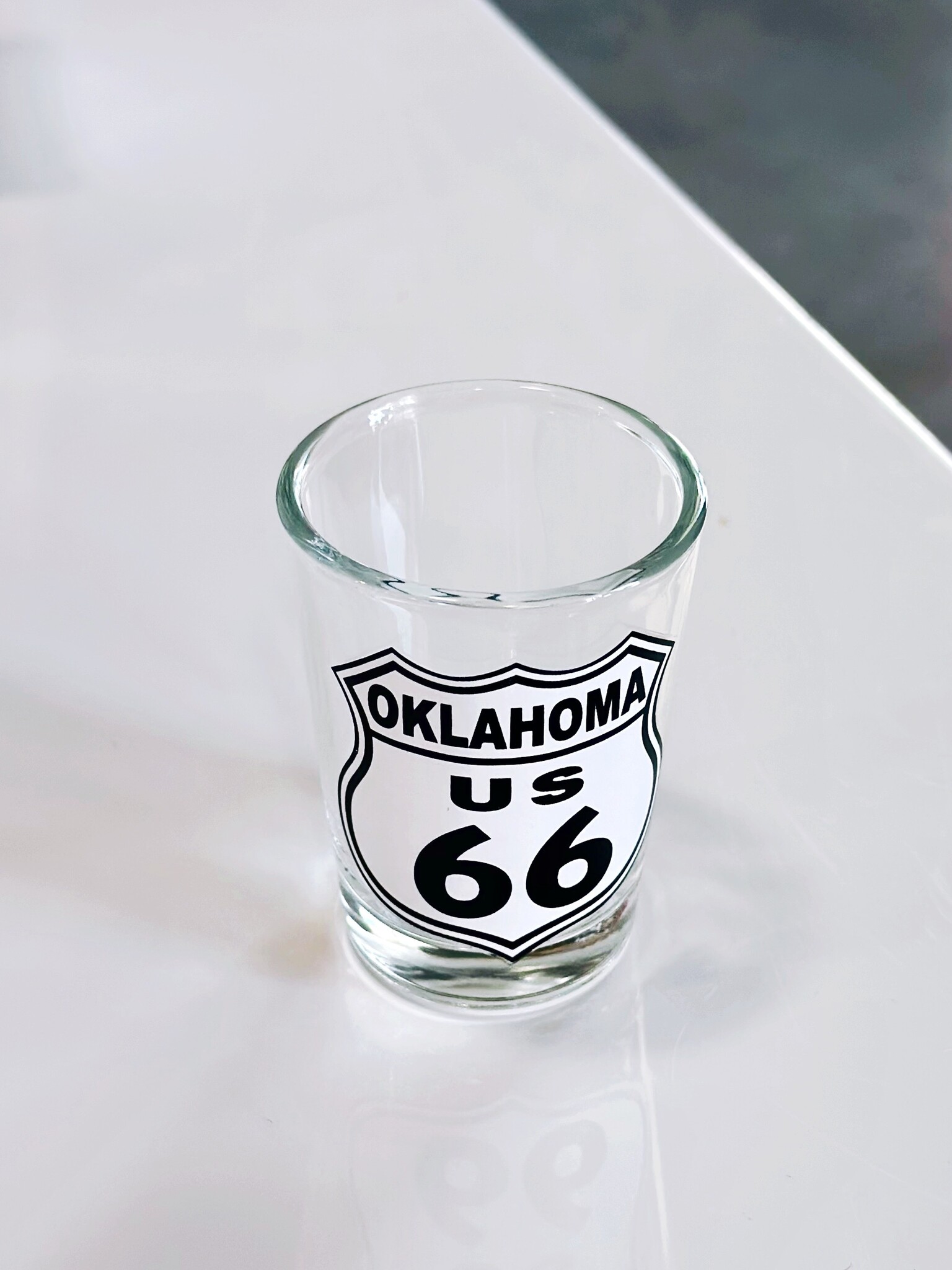 Ida Red Route 66 Clear Shot Glass