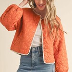 Ida Red Star Quilted Puff Jacket