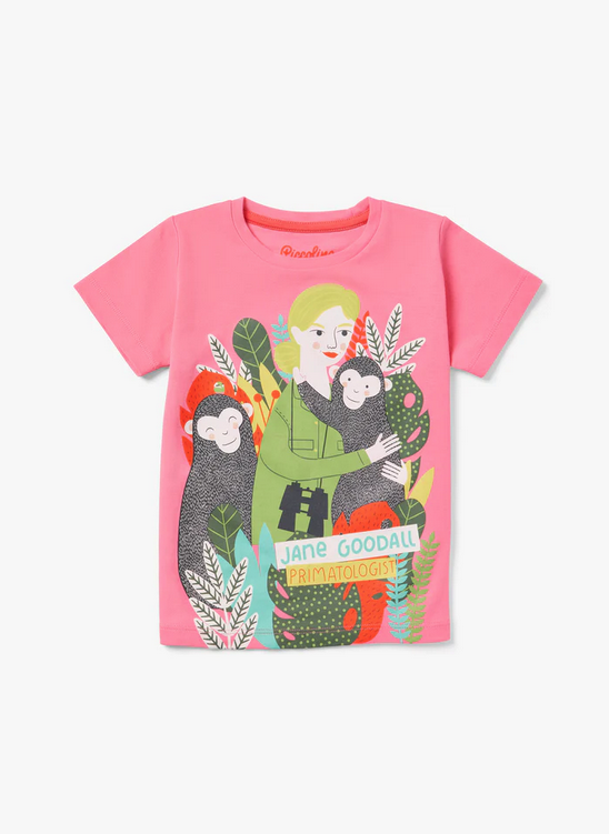 Piccolina Kid's Jane Goodall Short Sleeve Trailblazer Tshirt