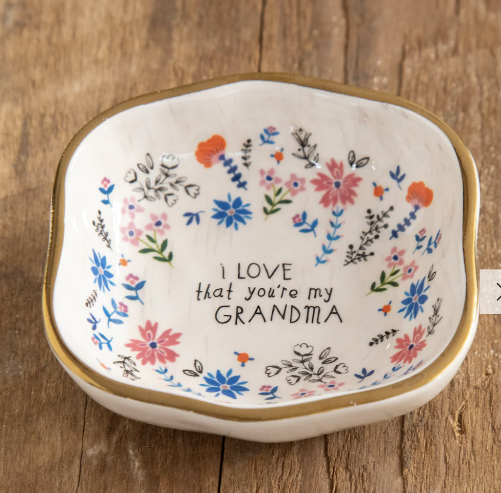 Natural Life Antiqued Trinket Bowl - Grandma