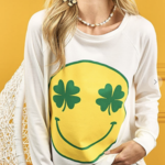 Ida Red Smiley Face with Clover Tshirt