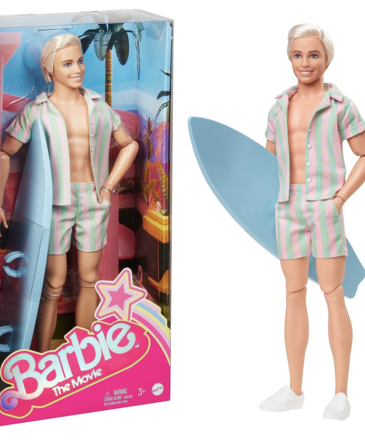 EE distribution Barbie Movie Ken Doll in Striped Matching Set