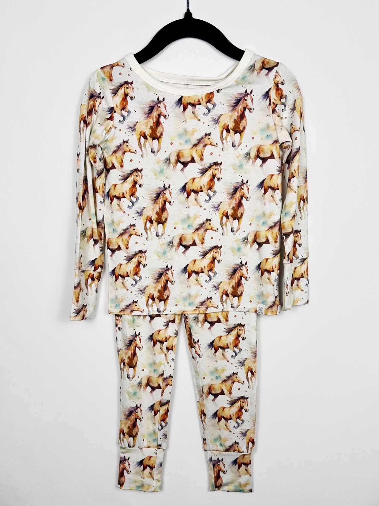 Charlie's Project Kids Wild Horses Bamboo Long Sleeve Lounge Set