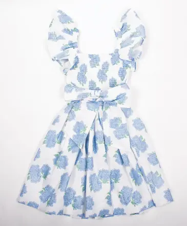 8 Oak Lane Hydrangea Bow Back Smocked Mini House Dress