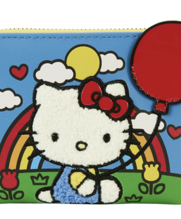 Ida Red Hello Kitty 50th Anniversary Loungefly Chenille Zip-Around Wallet