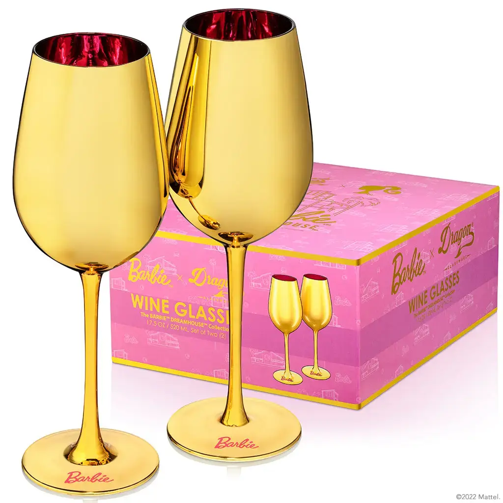 Ida Red Barbie  X Dragon Glassware Dreamhouse Wine Glasses
