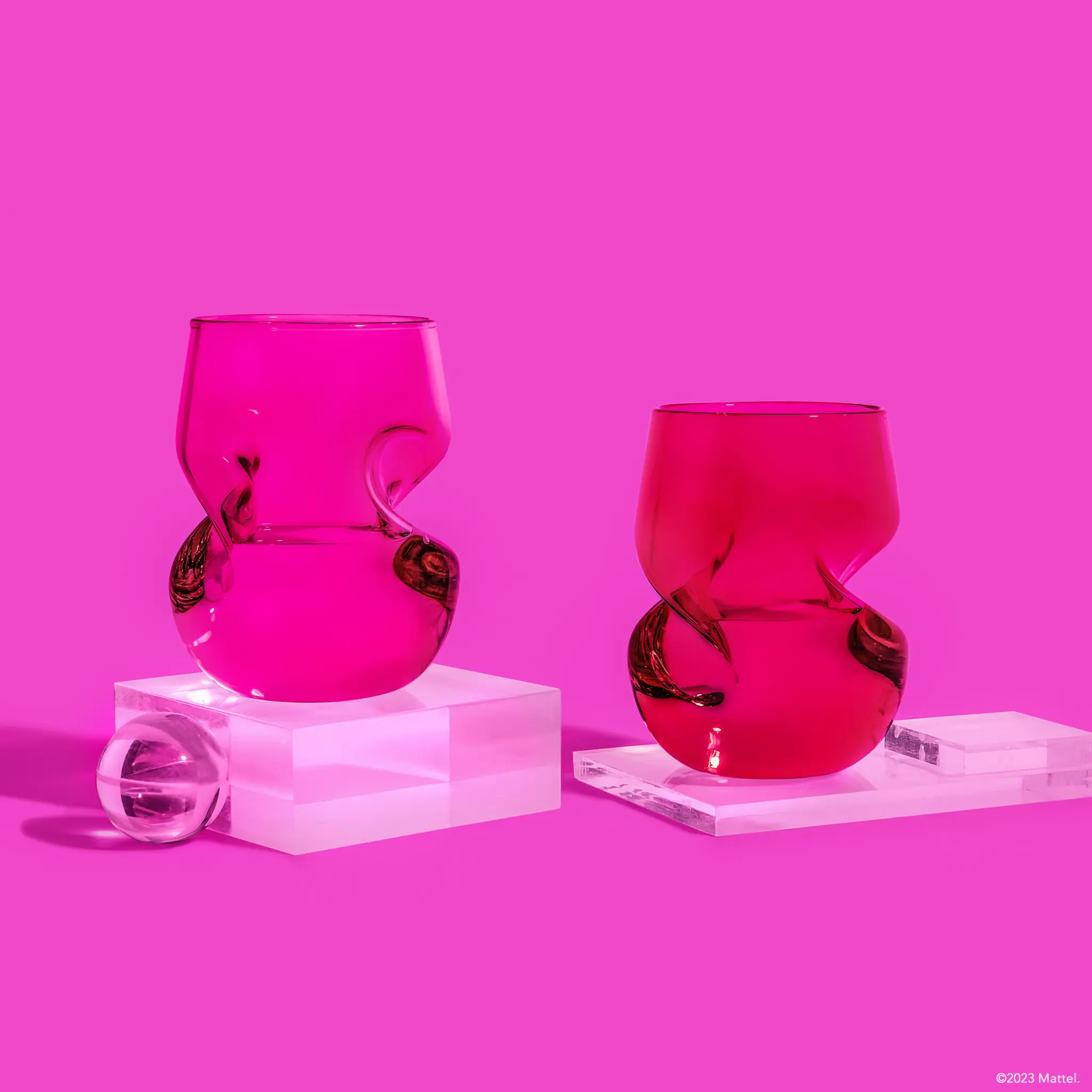 Ida Red Barbie  X Dragon Glassware Stemless Wine Glasses
