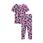 Posh Peanut Inc Electric Leopard - Short Sleeve Basic Pajama