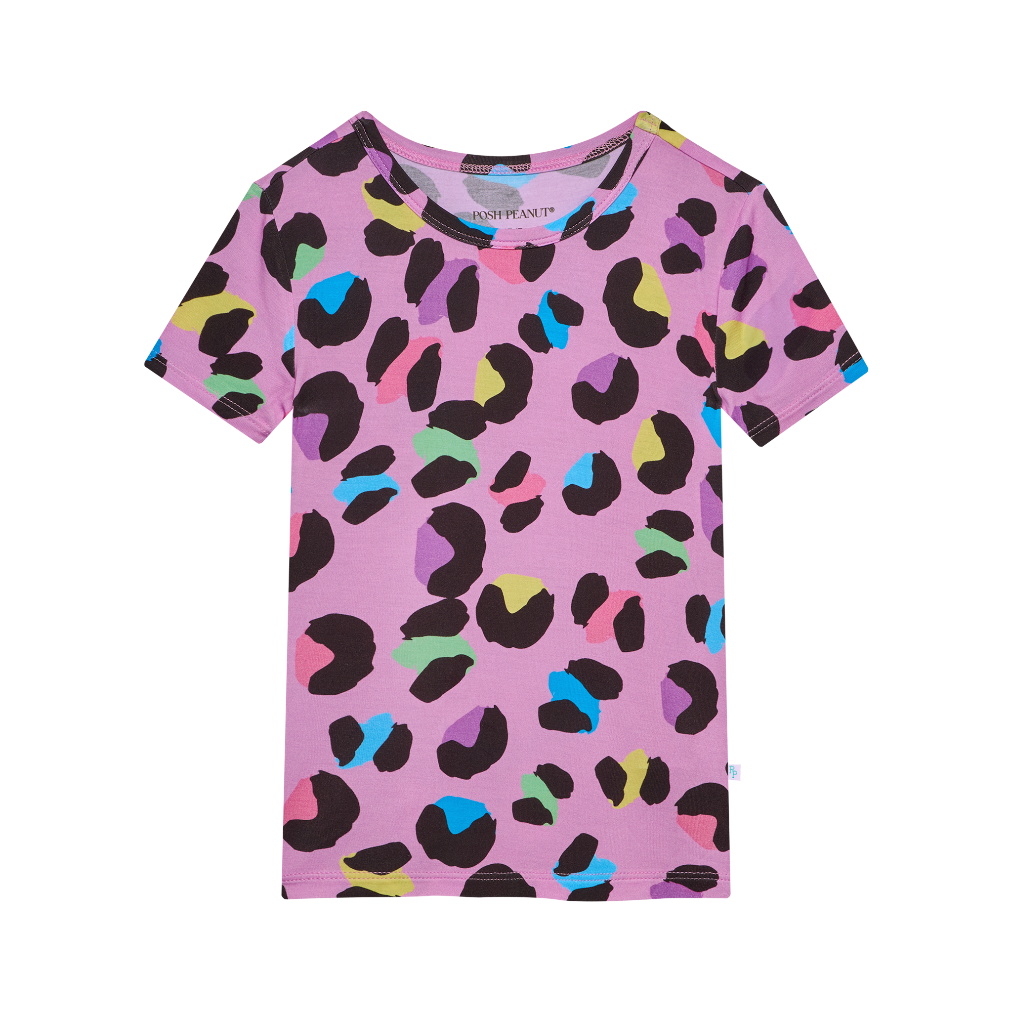 Posh Peanut Inc Electric Leopard - Short Sleeve Basic Pajama