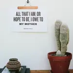 The Bee & The Fox Letterpress: I Owe To My Mother