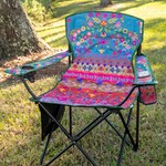 Natural Life Folding Camp Chair - Folk Floral Border
