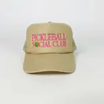 Ida Red Tan Pickleball Social Club Bright Trucker Hat