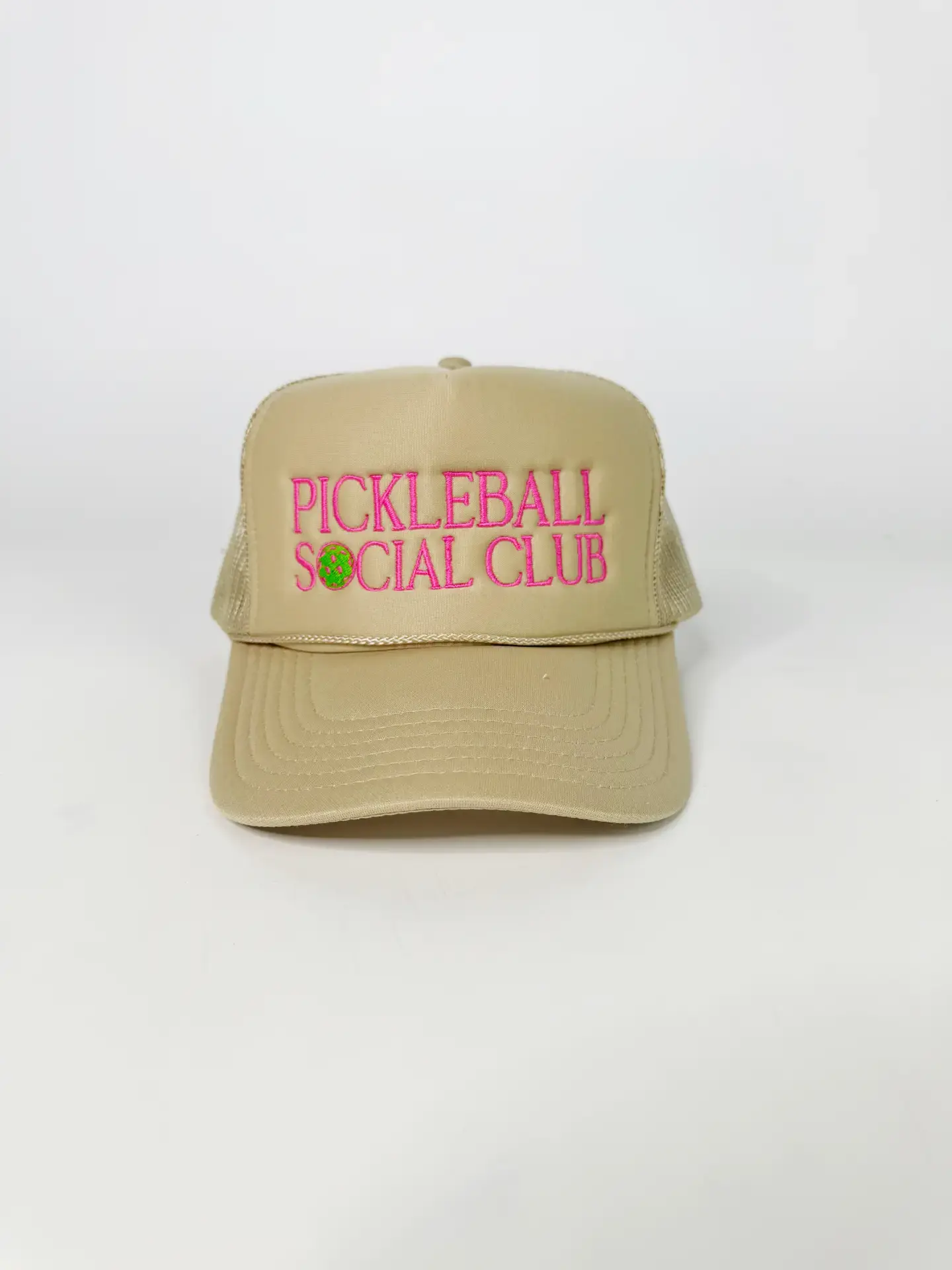Ida Red Tan Pickleball Social Club Bright Trucker Hat
