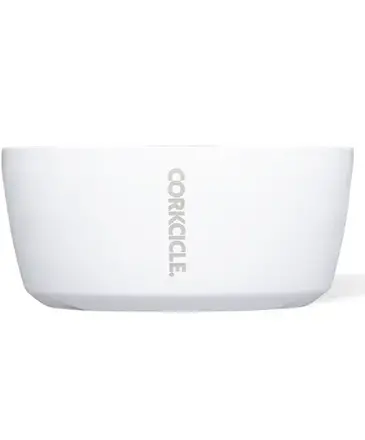 Corkcicle Dog Bowl - 16oz Gloss White