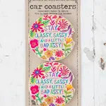 Natural Life Classy Sassy Car Coasters