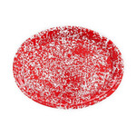 Crow Canyon Home Red Splatter Oval Platter