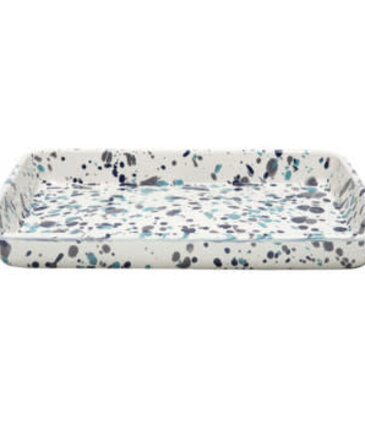 Crow Canyon Home Blue Tides Catalina Small Rectangle Tray