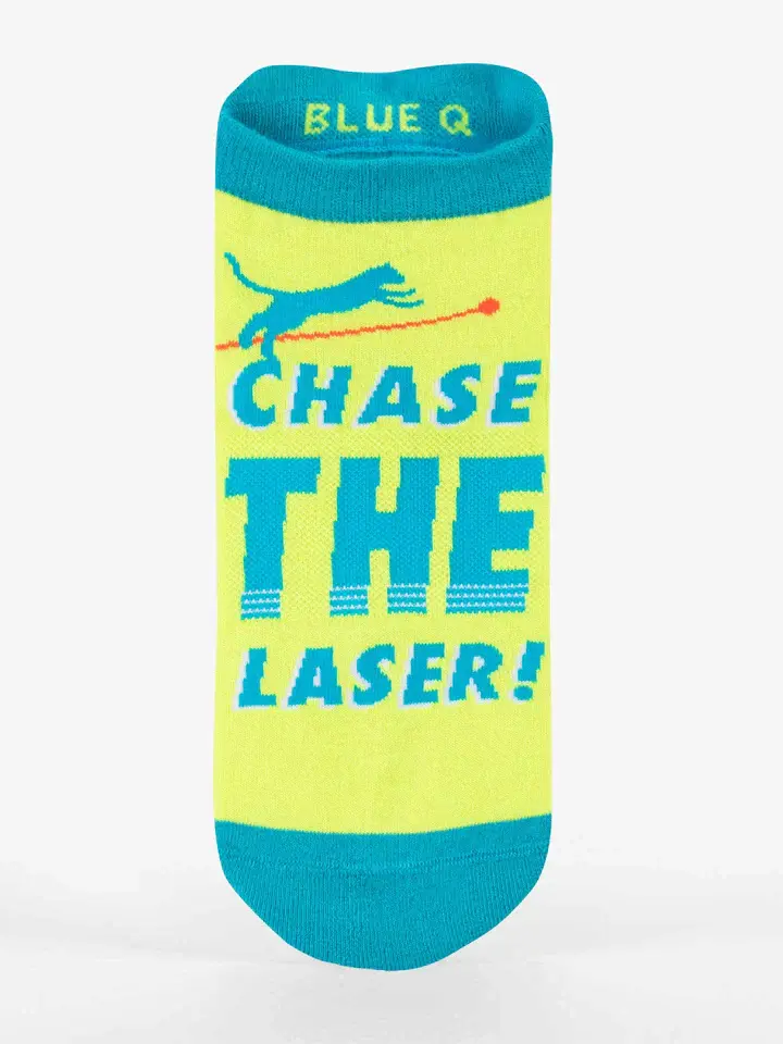 Blue Q Chase The Laser Sneaker Socks L/XL