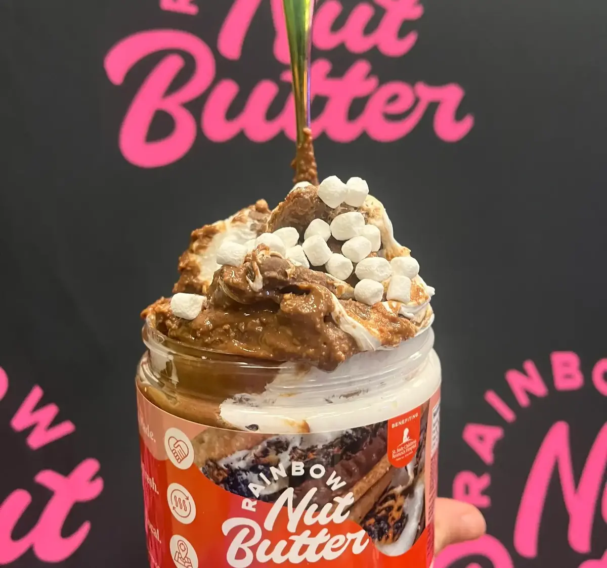 Rainbow Nut Butter S'mores Peanut Butter Treat Marshmallow Chocolate