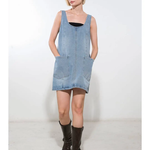 Flying Tomato Washed Denim Mini Dress