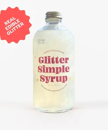 Ida Red Glitter Simple Syrup with Edible Glitter