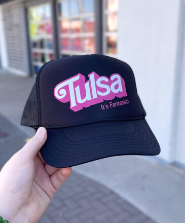 Ida Red Tulsa Fantastic Barbie Logo Black Trucker Hat