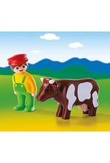 Playmobil 123 - Farmer with Cow
