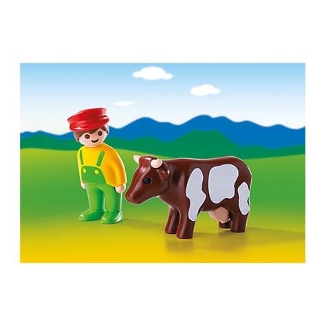 Playmobil 123 - Farmer with Cow