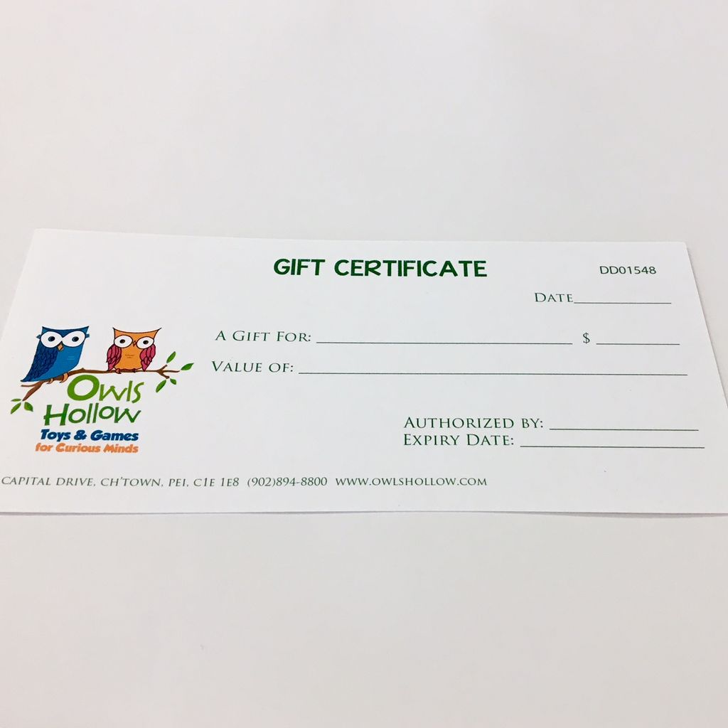 Owls Hollow Gift Certificate for $25