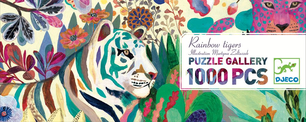 Rainbow Tigers 1000pc Puzzle by Djeco