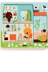 Three Layer Wooden Puzzle - Rabbit's Home