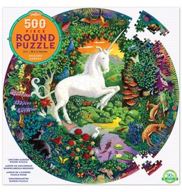 Unicorn Garden 500pc Round Puzzle