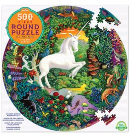 Unicorn Garden 500pc Round Puzzle