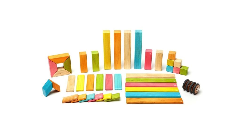 Tegu 42pc Set Tints - beautiful magnetic wooden blocks set