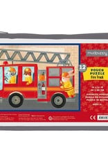 12 piece Pouch Puzzle of a Fire Engine Ladder Truck