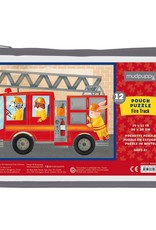 12 piece Pouch Puzzle of a Fire Engine Ladder Truck