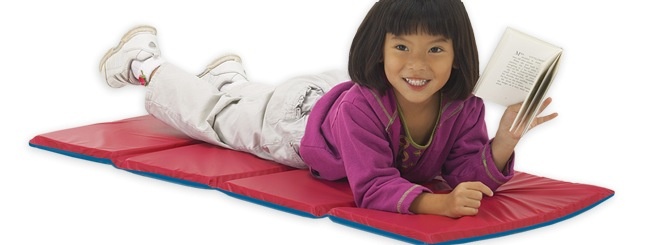 Basic Kinder Mat features 5-mil vinyl covering.