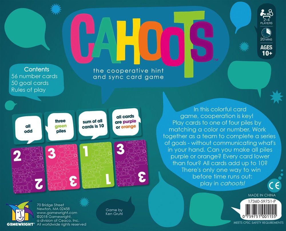 Cahoots Cooperative Card Game