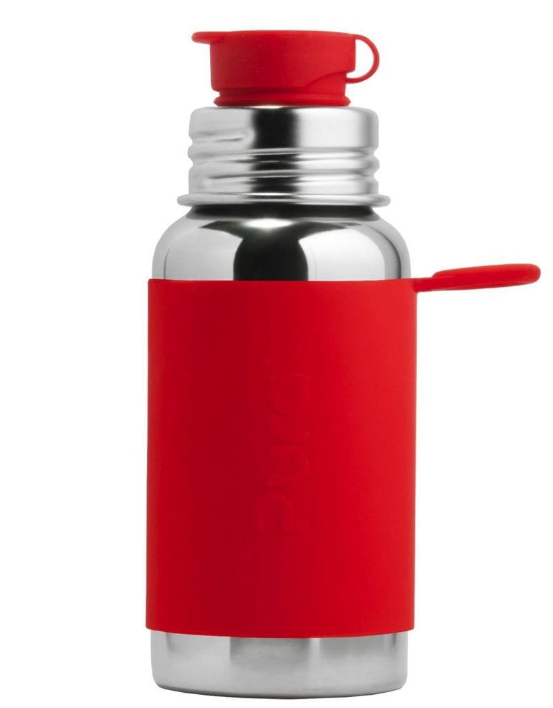 Pura Sport Stainless Steel Bottle Red Sleeve 550ml