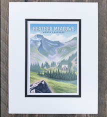 Poster Heather Meadows Matted 11 x 14