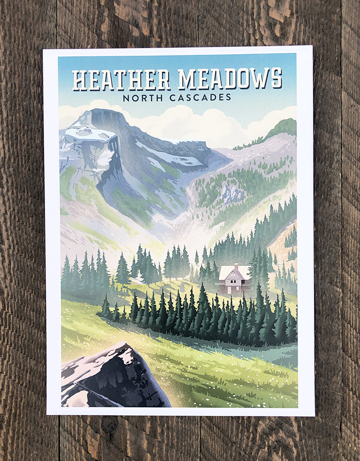 Poster Heather Meadows 9 x 12 Print