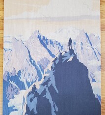 Postcard wooden NCNP solo hiker