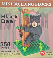 Mini Blocks Black Bear