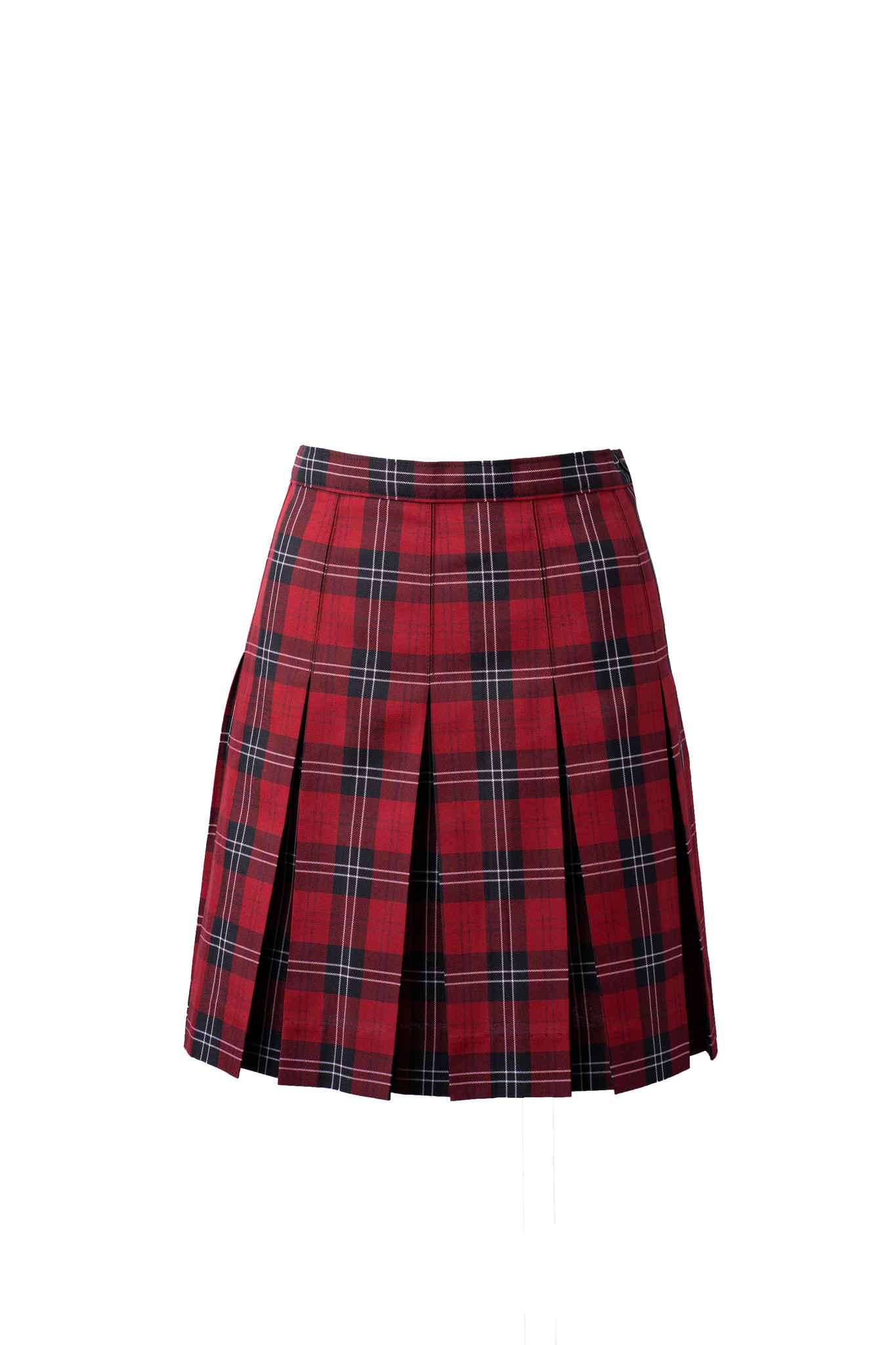 red pattern skirt