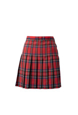 what goes with red plaid skirt