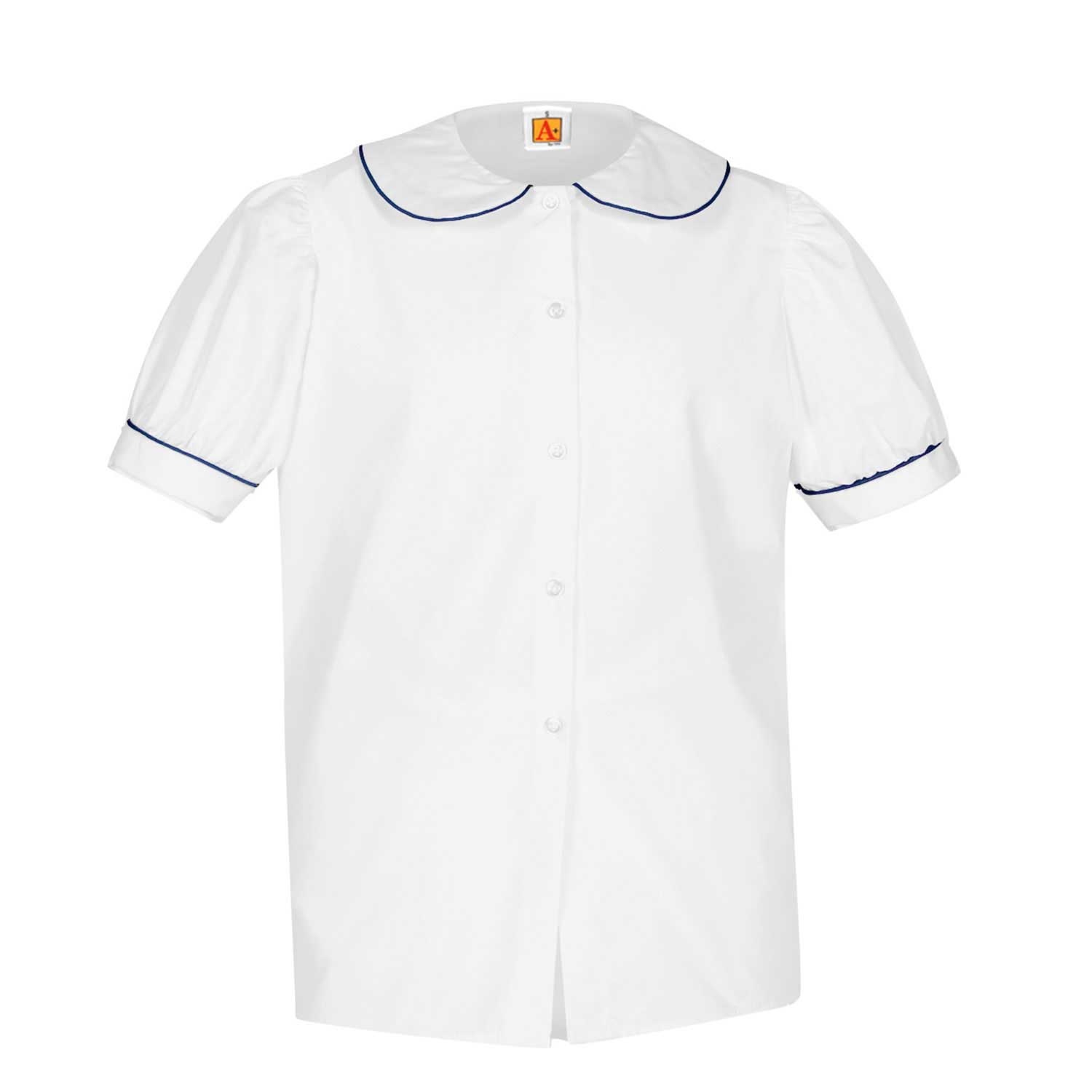 SS Piped Peter Pan Blouse (9361)SS Piped Peter Pan Blouse (9361) (Navy Piping)