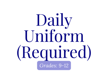 Daily Uniform | Required Items