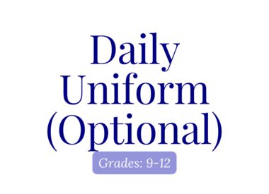 Daily Uniform | Optional Items 